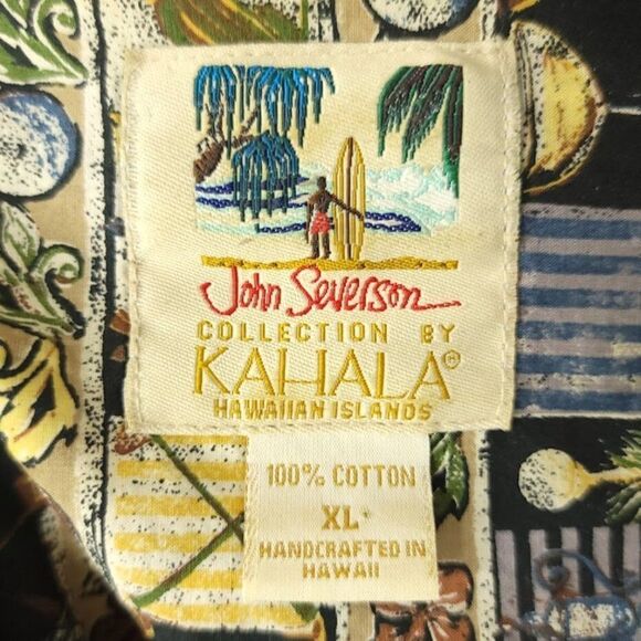 John Severson Kahala Hawaiian Shirt Vintage 90s Y2K Golf Golfer Camp Aloha XL - Picture 4 of 5